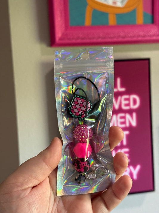 Pink Spade  Freshie Hanger