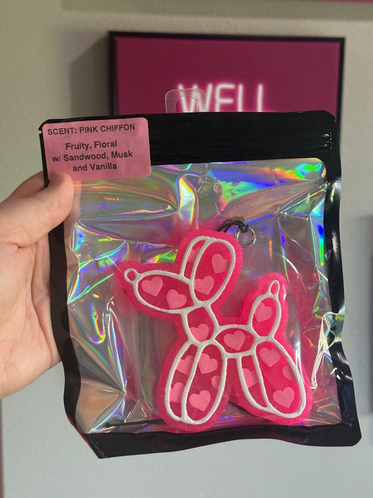 Pink Balloon Dog  Freshie