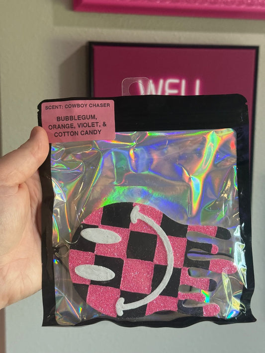 Black & Pink Smiley  Freshie