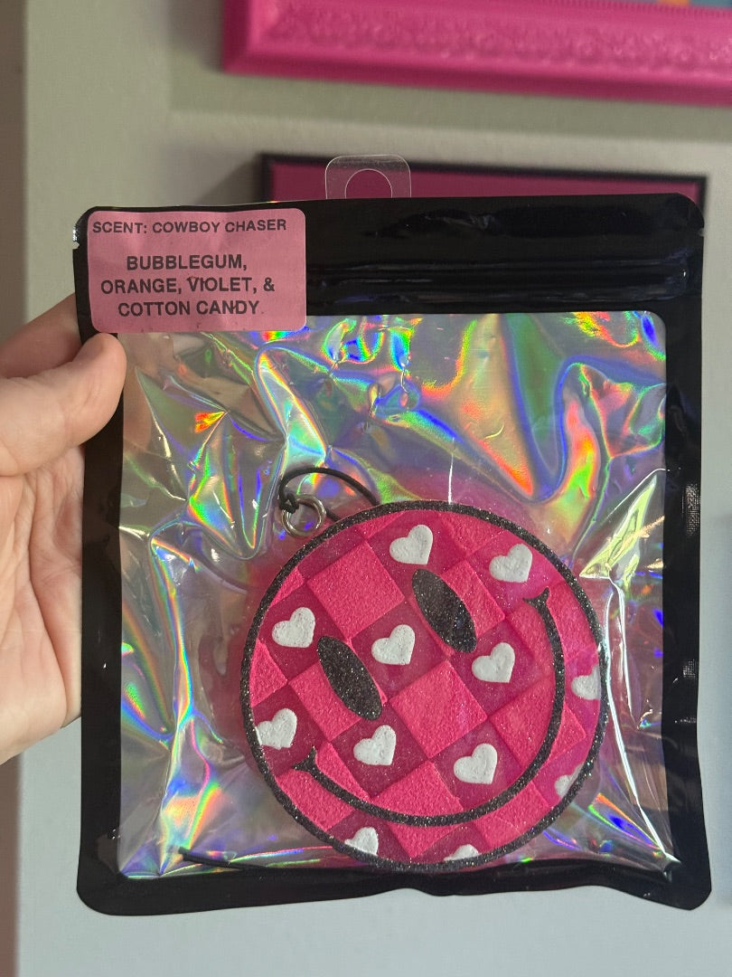 Heart Smiley Pink/Black  Freshie