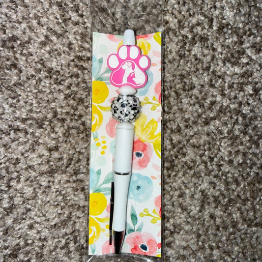 Paw Print  Beaded Pen