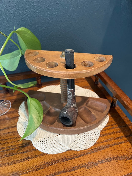 Wood  6 slot Pipe Holder