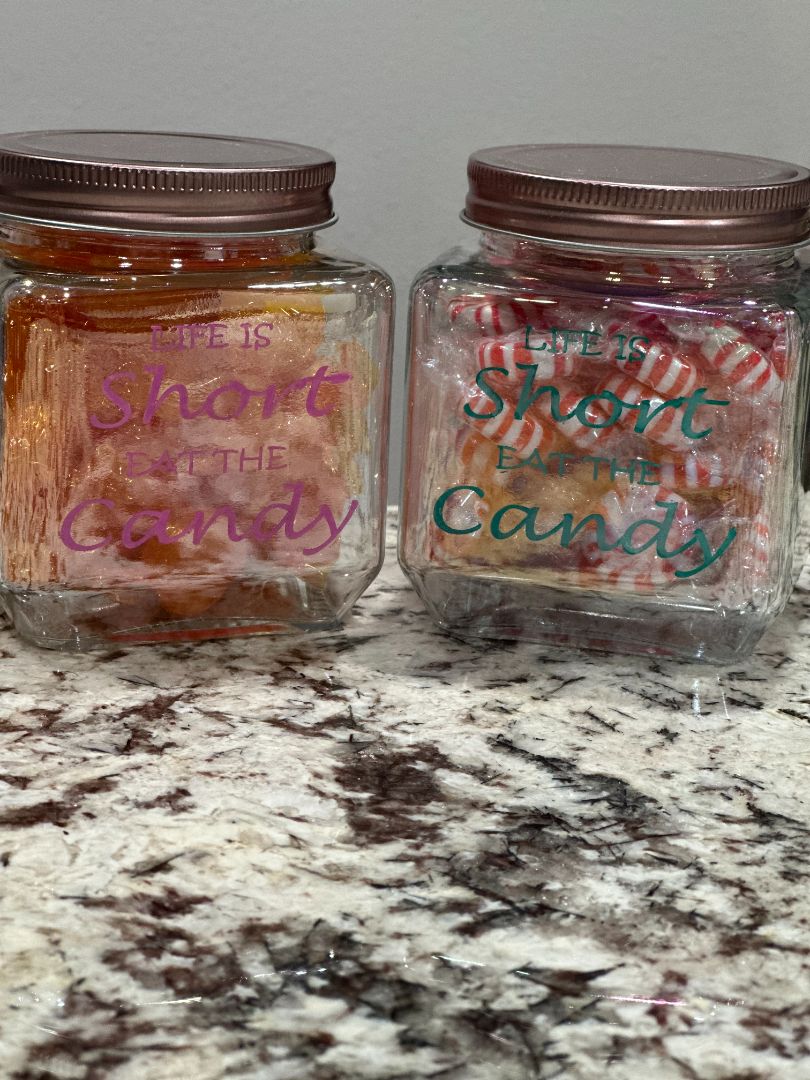Candy Jar with Candy Lasting Marks LLC, Designed Locally
