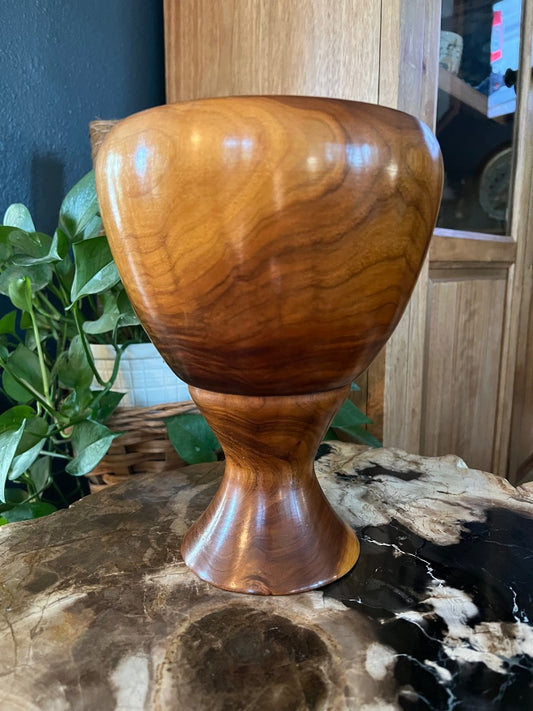 Hand-crafted Wooden Vessel, 10”