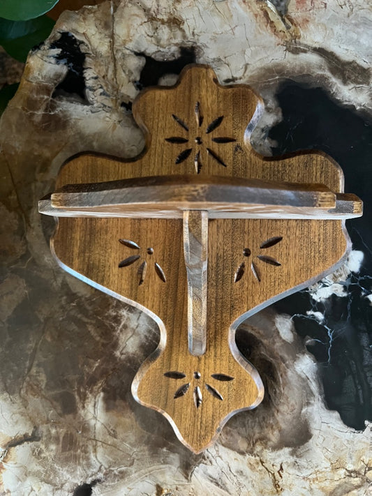 Hand-carved Wood Shelf