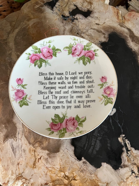Lefton China Bless This House Plate
