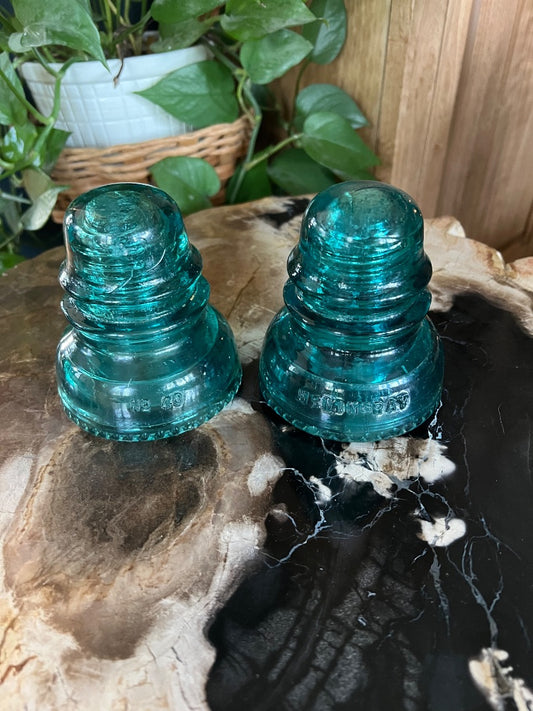 Aqua Hemmingray  No. 40 Glass Insulator