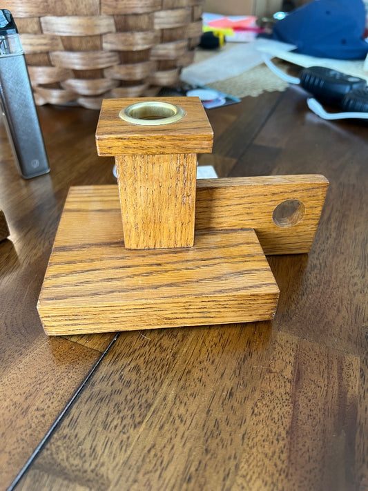 Mission Oak Candle Holder
