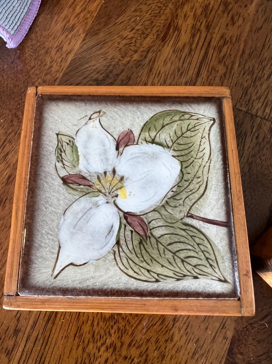 Framed Flower Tile