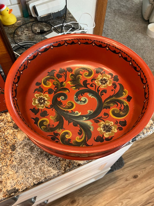 Lg Rosemaling Bowl