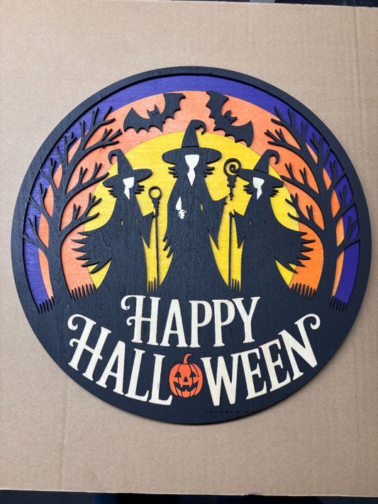 3 witch happy halloween