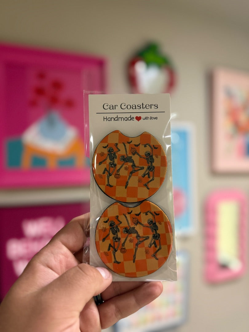 Skeletons  Car Coasters