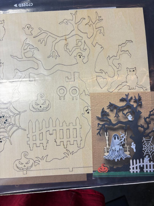 DIY kit Spooky Tree Swing Cutout