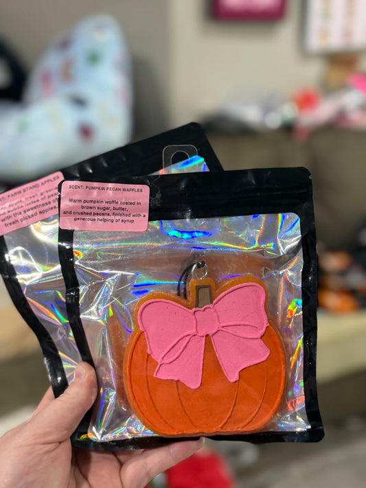 Pink Bow Pumpkin  Freshie, Full Size