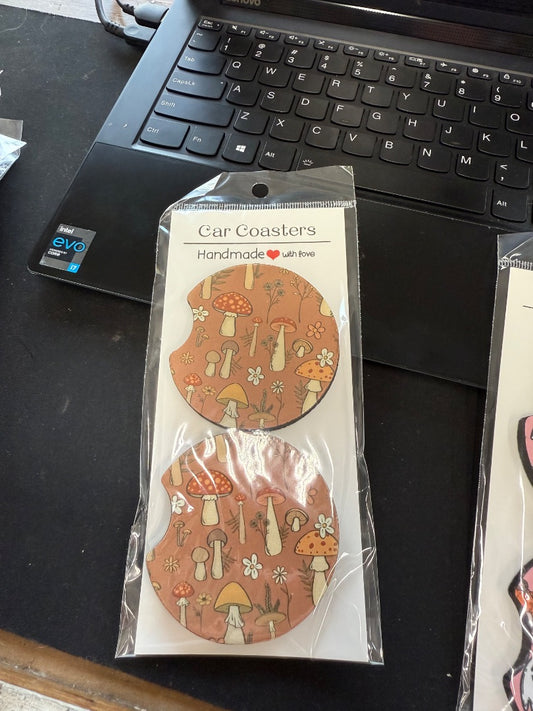 Mushrooms  Car Coasters, Car Coaster