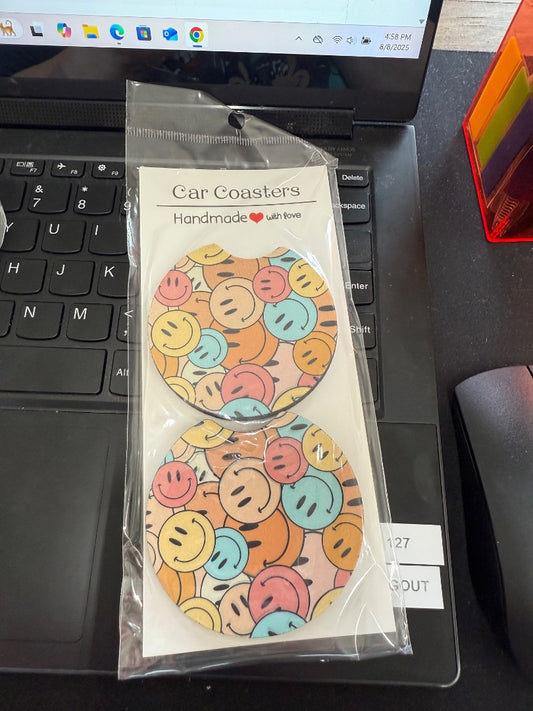 Smileys  Car Coasters, Car Coaster