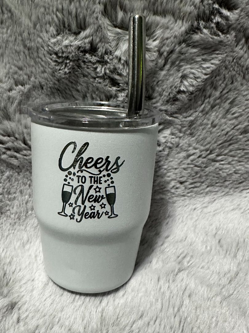 White 3oz. Mini Tumbler , Designed Locally