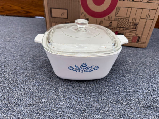 white  vintage corning dish