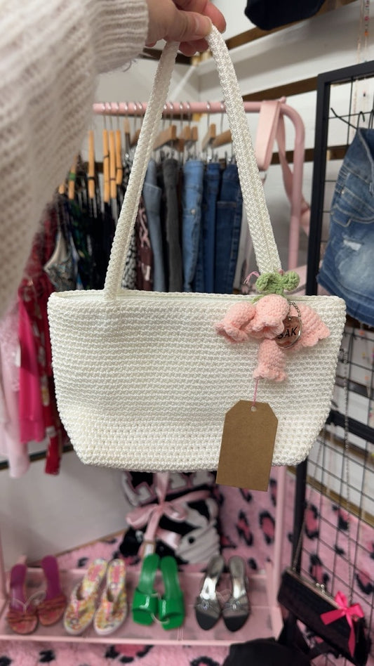 Mini White Purse, One Size