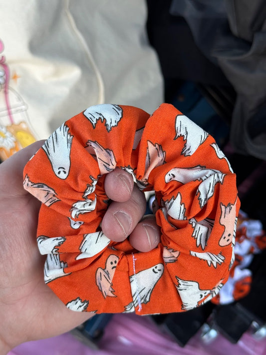 Orange Ghosts  Scrunchie, Scrunchie