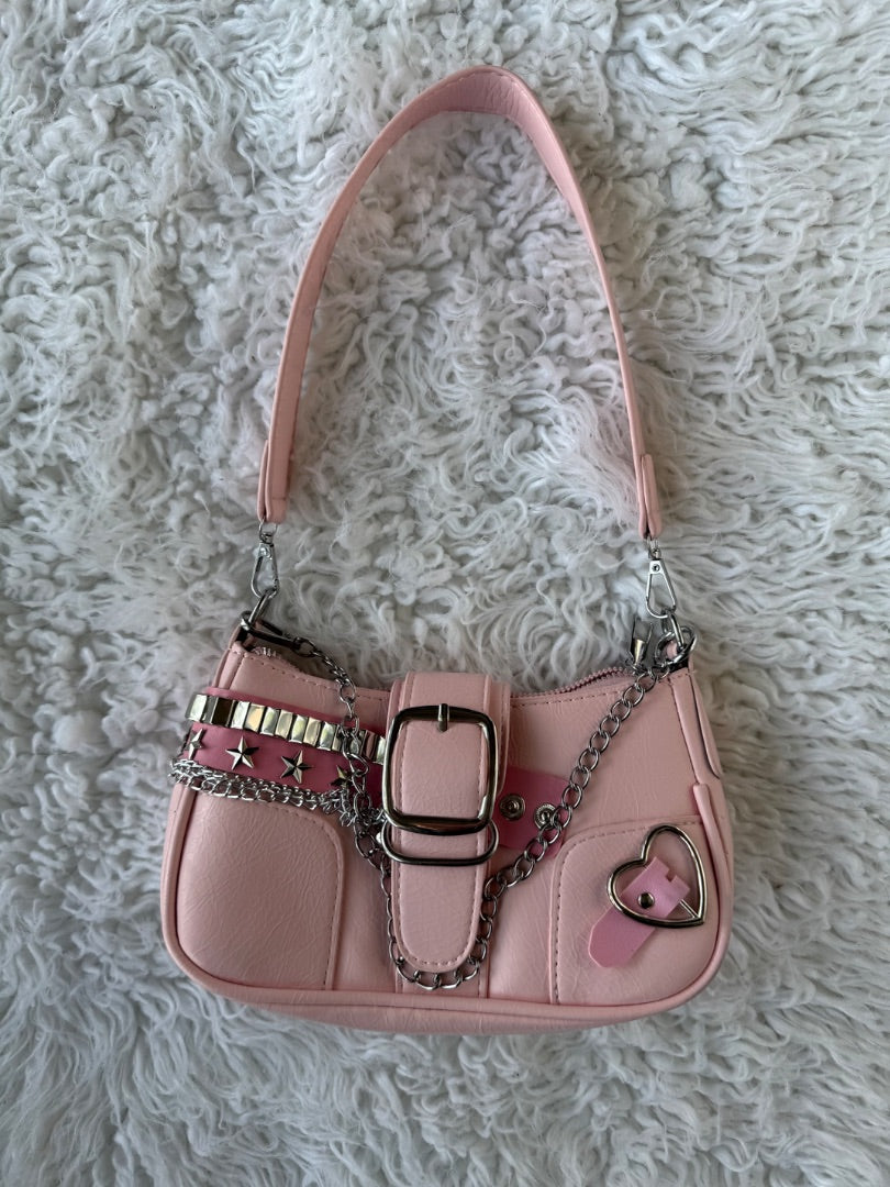 Pink  Y2K charm purse, One Size