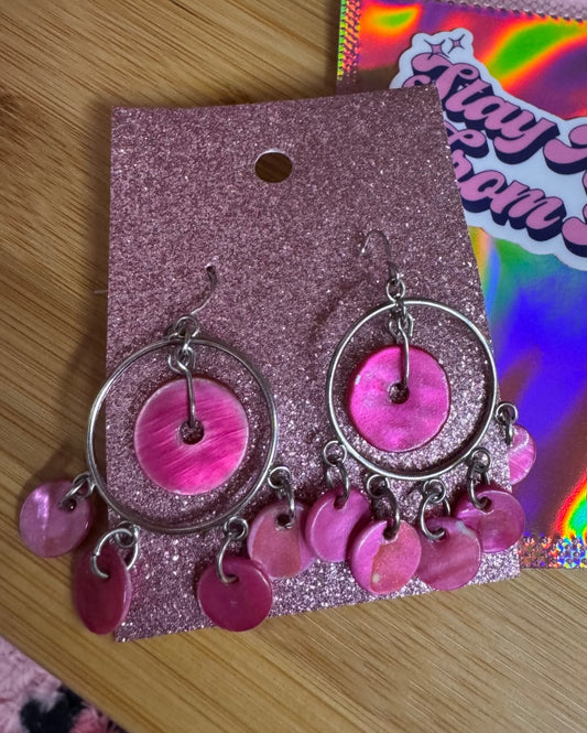 Y2K pink earrings