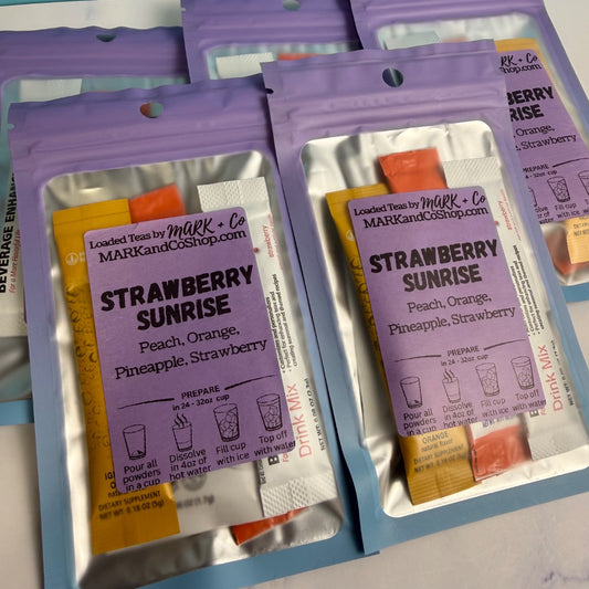 Strawberry Sunrise Loaded Tea, To-Go Pack
