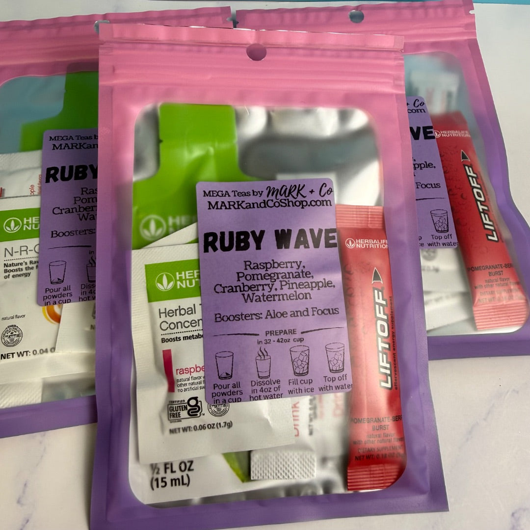 Ruby Wave Loaded Tea, To-Go Pack