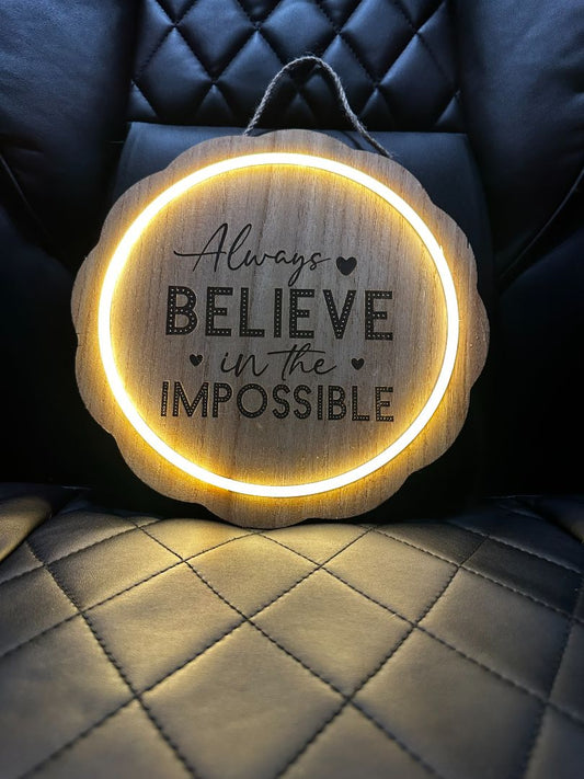 Lighted Wooden Sign , Designed Locally
