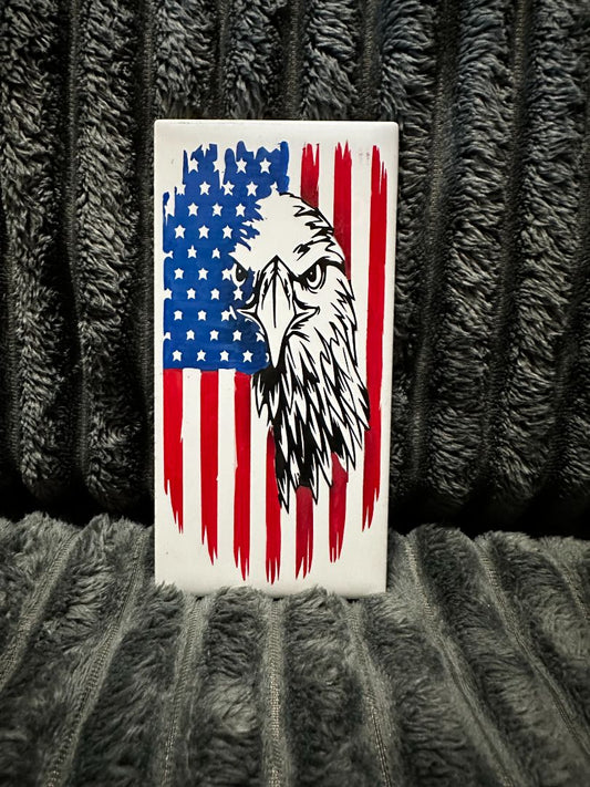 White Tile Eagle Flag, Designed Locally
