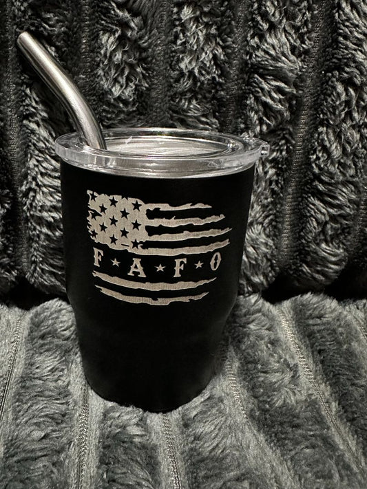 Black 3oz. Mini Tumbler F.A.F.O., Designed Locally