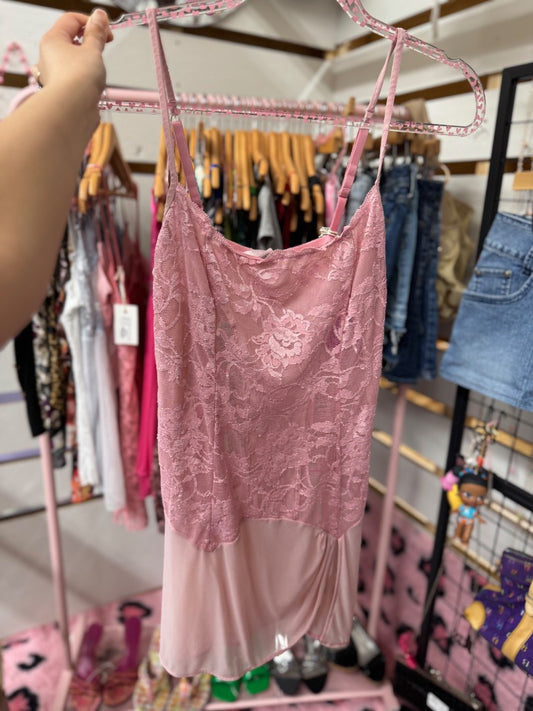 Pink Victoria’s Secret Pink lace dress, medium