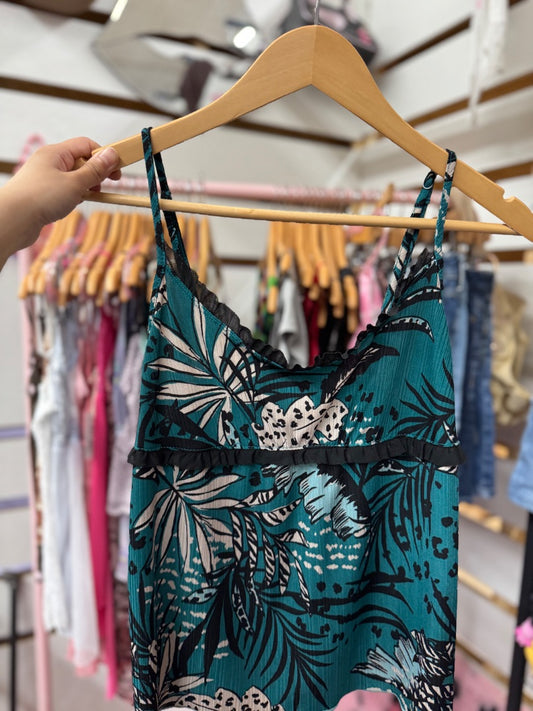 Blue  vint coconut girl top, Small