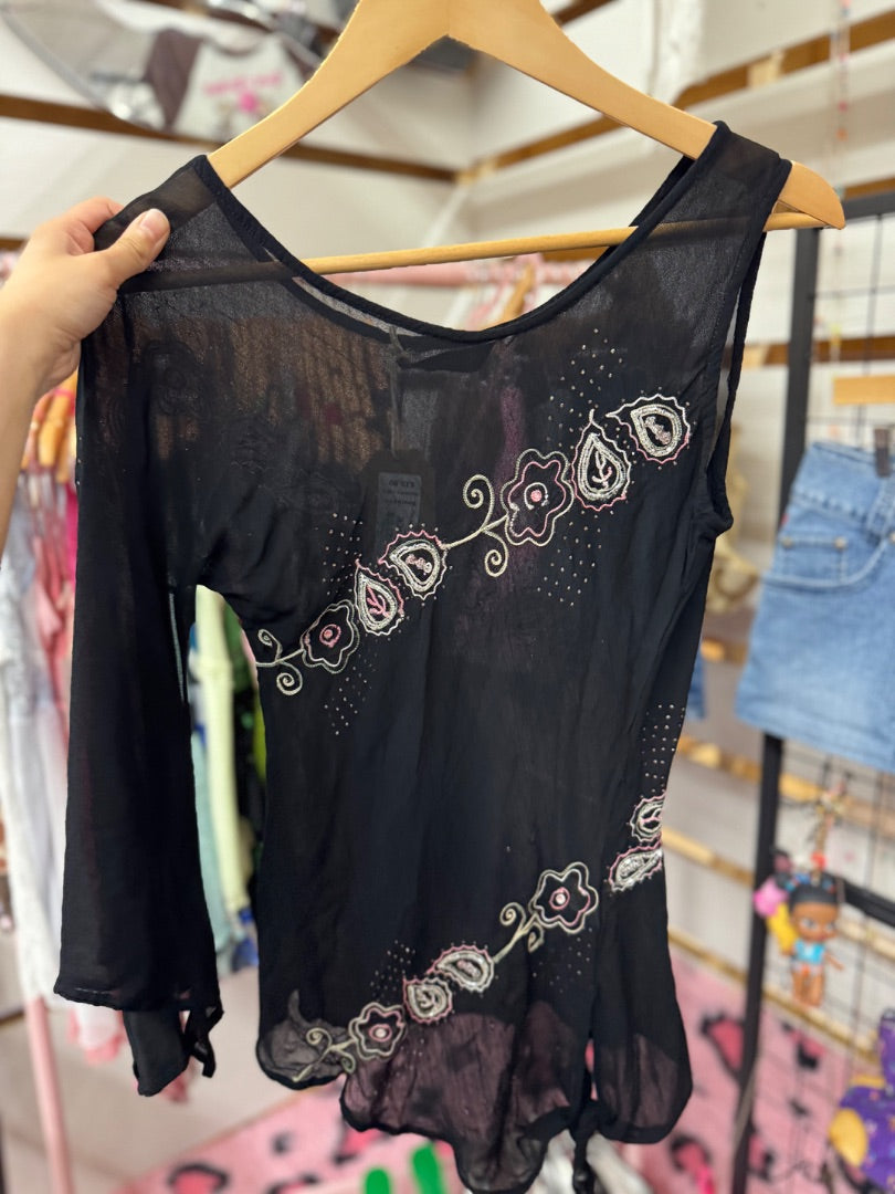 Black Atmosphere Y2K girly girl top, small