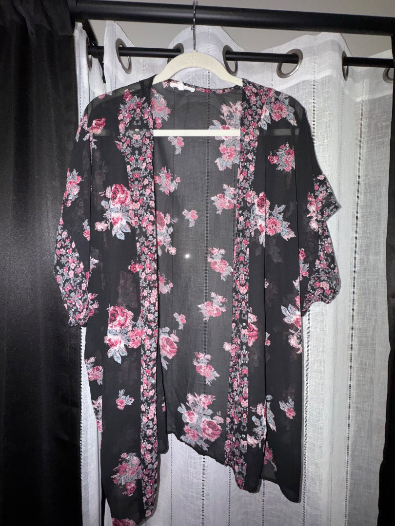 Brown/tan Maurice’s Kimono, worn once, L/XL