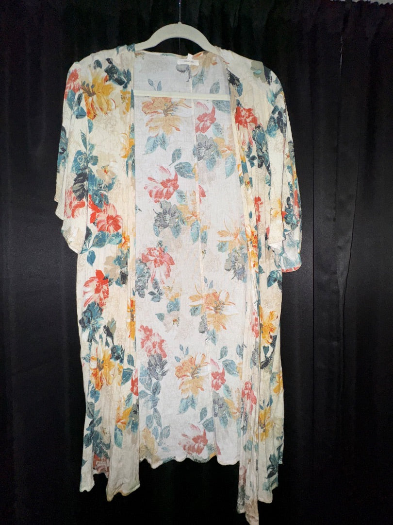Red/Cream Maurice’s Kimono, worn once, L