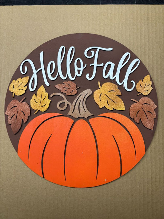 Hello Fall 1 pumpkin