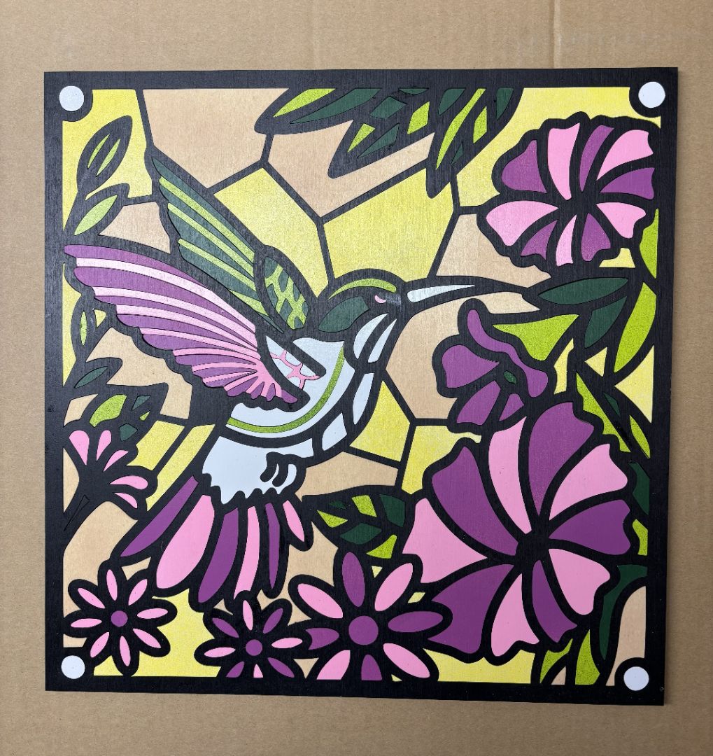 Hummingbird stained