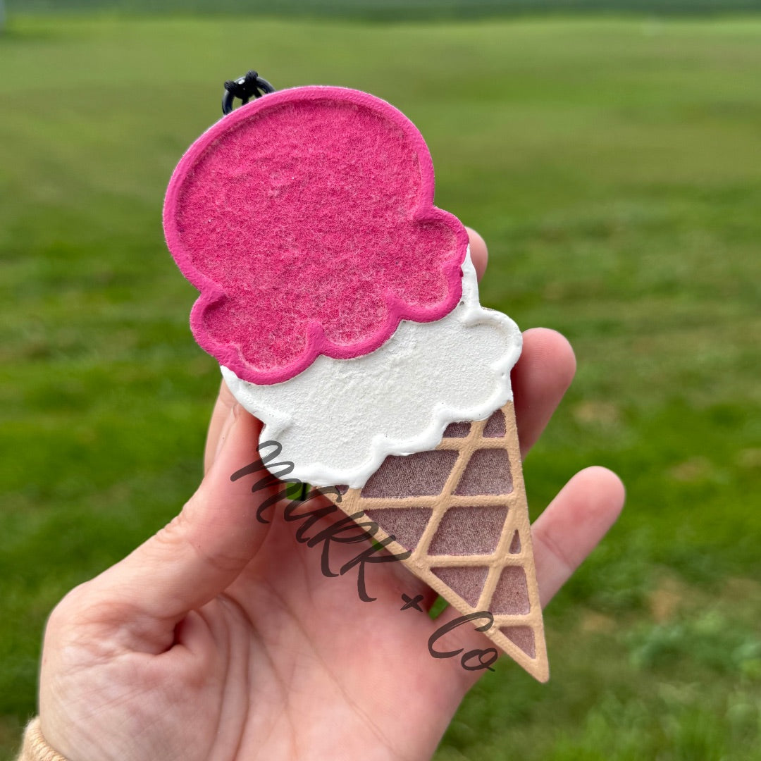 Manilla Berry Freshie, Full Size,Ice Cream Cone, Mark & Co