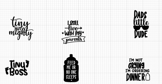 Multi N/A Iron on Onesie Vinyl, N/A