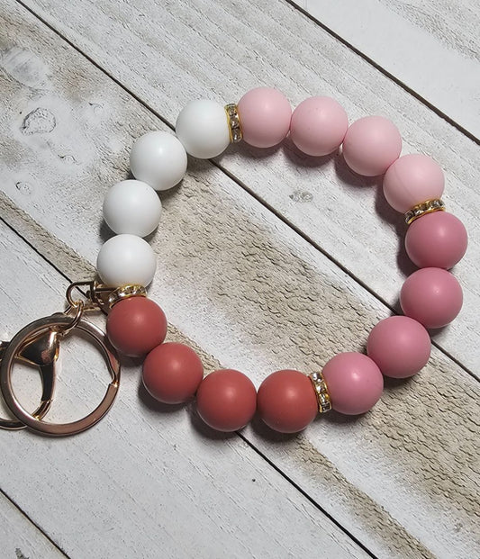 Shades of Pink Key Chain Crocheted Creations by Amy, Adjustable