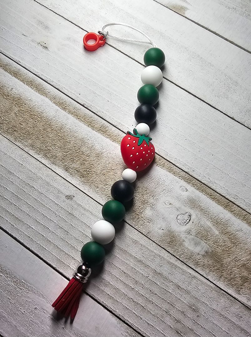 Strawberry Straw Charm Crocheted Creations by Amy, Adjustable
