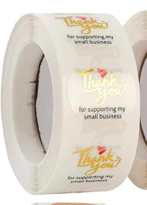 Clear  Thank You Stickers, 500 Stickers
