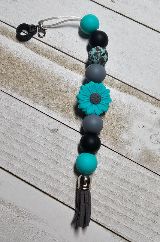 Flower Straw Charm Crocheted Creations by Amy, Adjustable