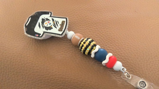 Acrylic Badge Reel with Beads Grace's bead Shop