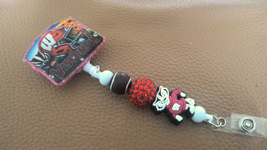Acrylic Badge Reel with Beads Grace's bead Shop