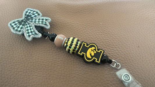 Acrylic Badge Reel with Beads Grace's bead Shop