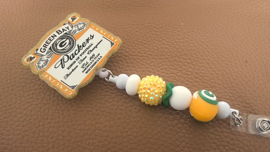 Acrylic Badge Reel with Beads Grace's bead Shop