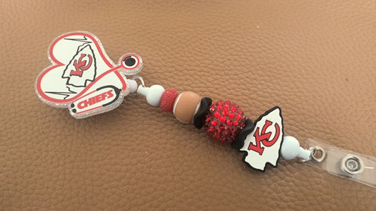 Acrylic Badge Reel with Beads Grace's bead Shop