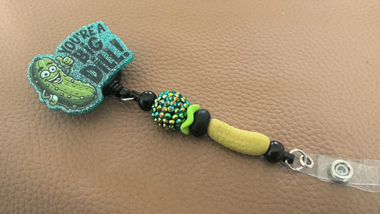Acrylic Badge Reel with Beads Grace's bead Shop